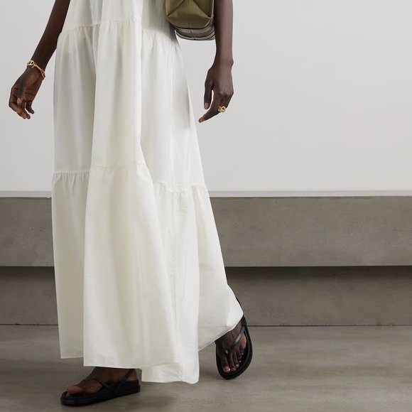 EMPORIO SIRENUSE Colette tiered cotton-poplin halterneck maxi dress - Picture 2 of 4